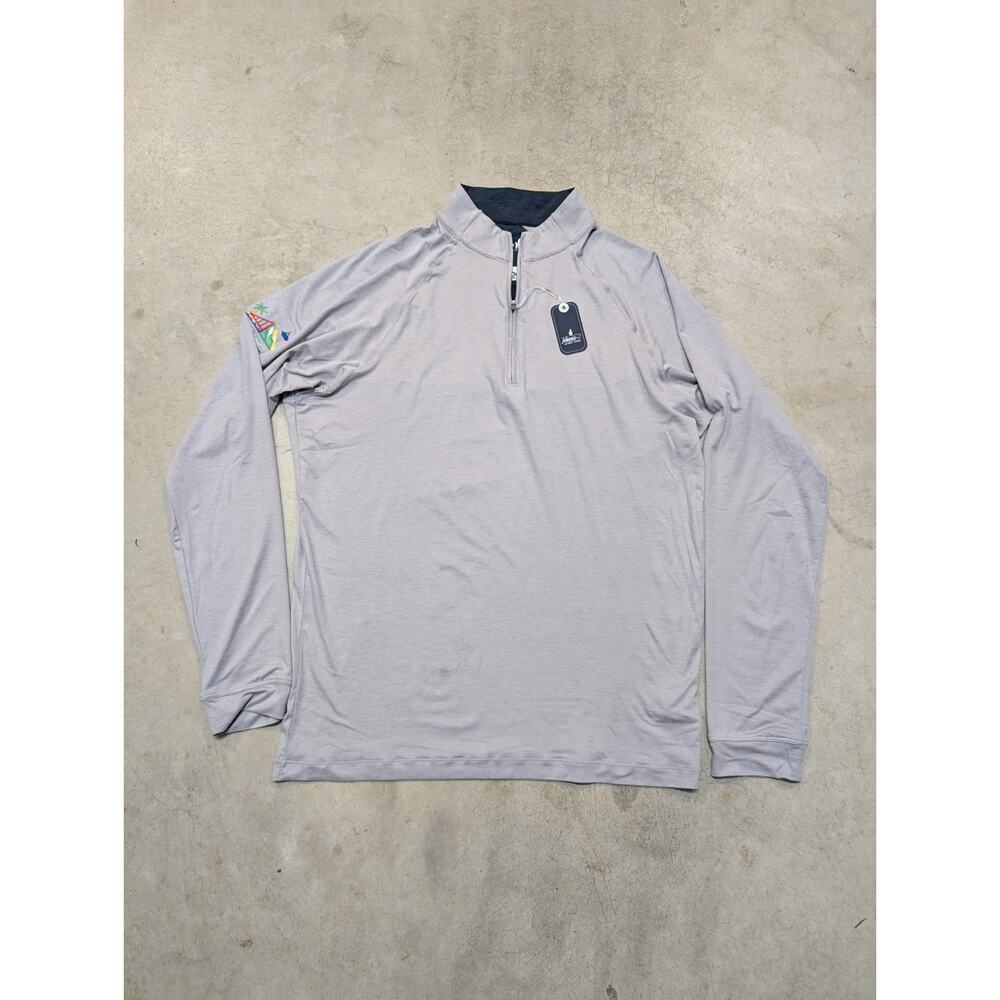 NWT Johnnie O Freeborne Performance UPF 50 1/4 Zip Google Employee Gray (Steel)